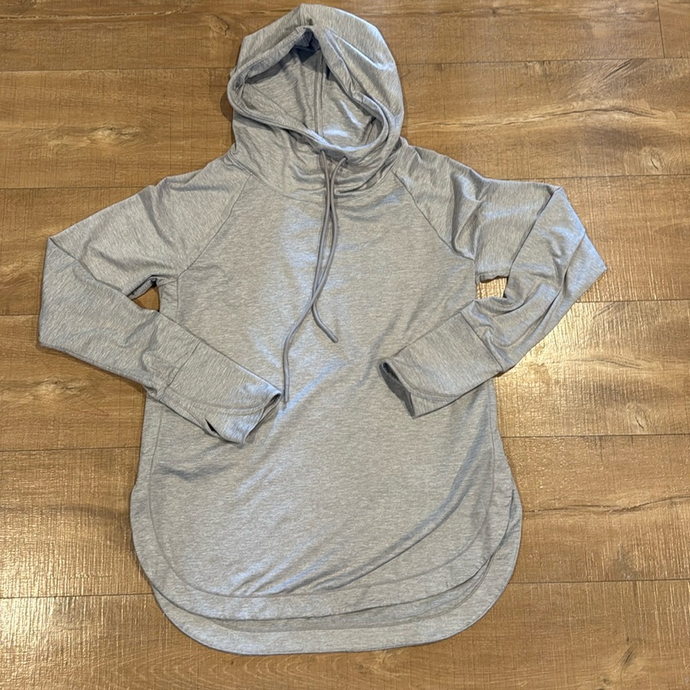 Athleta Cowl Neck Grey Hoodie Size Medium - Picture 2 of 9